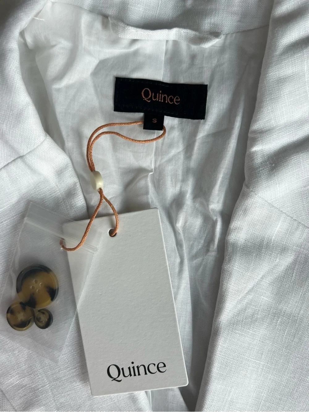 NWT Quince 100% European Linen Structured Blazer - Picture 4 of 6